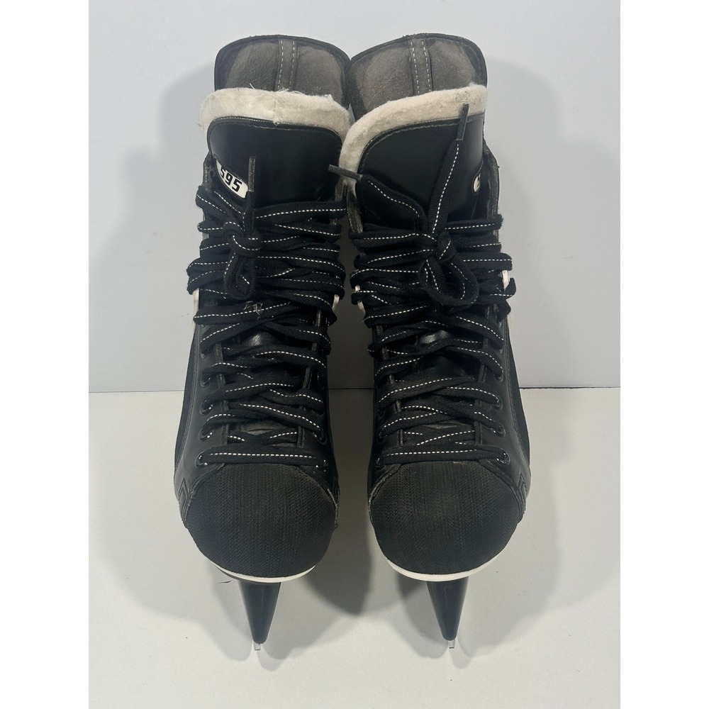 CCM Black Tacks Ice Hockey Skates Pro 3 Lite Holders Black White Vintage